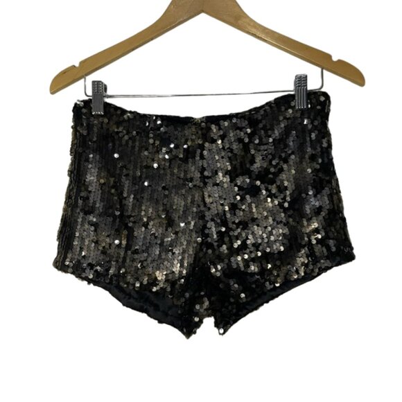 TCEC Sequin Shorts Low Rise Stretch Hot Pants NWT Small Party Club Festival - Picture 3 of 12